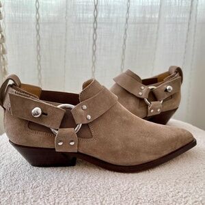 Rag & Bone Weston Harness Suede Bootie Women’s Size 7 Tan Ankle Boot NIB $495